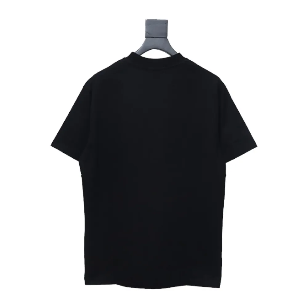 Balenciaga 24ss R Logo Printed T-shirt Black