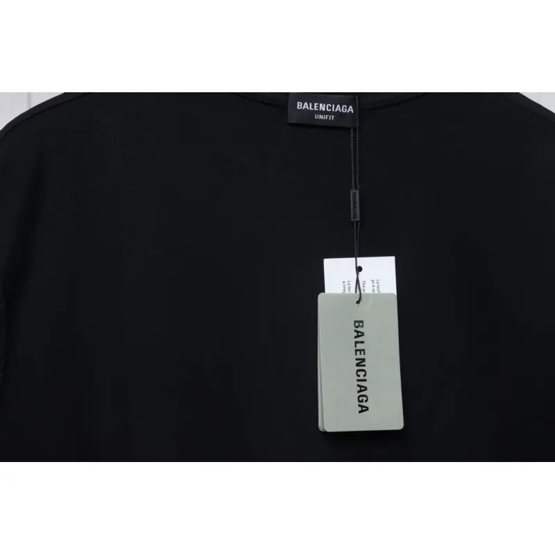 Balenciaga 24ss R Logo Printed T-shirt Black