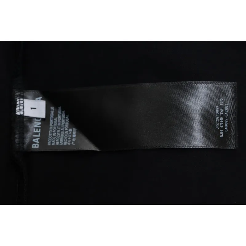 Balenciaga 24ss R Logo Printed T-shirt Black
