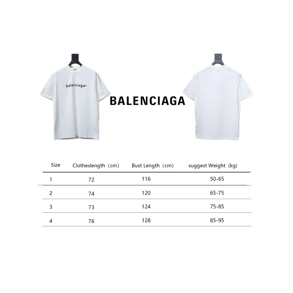 Balenciaga 24ss R Logo Printed T-shirt White