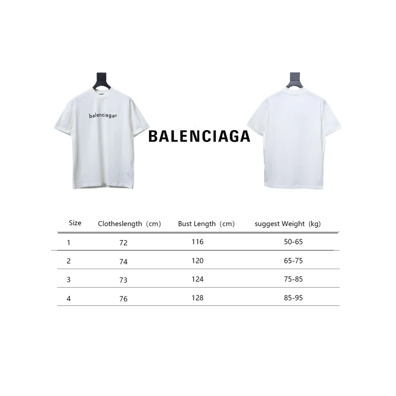 Balenciaga 24ss R Logo Printed T-shirt White