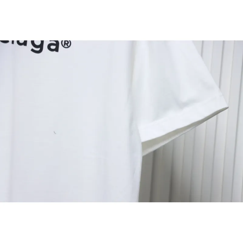 Balenciaga 24ss R Logo Printed T-shirt White