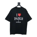 Balenciaga 24SS Valentine's Day Heart-Printed T-shirt Black