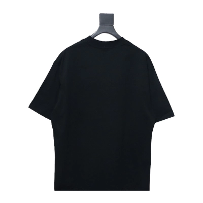 Balenciaga 24SS Valentine's Day Heart-Printed T-shirt Black 02