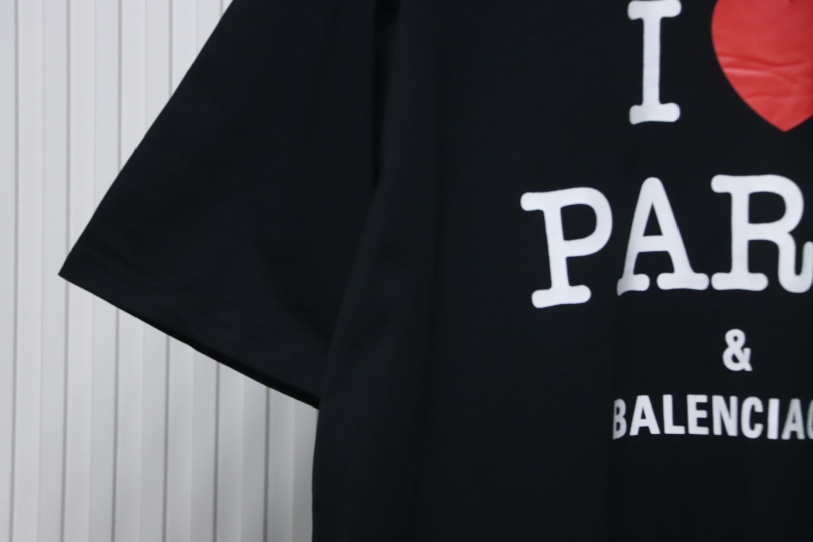 Balenciaga 24SS Valentine's Day Heart-Printed T-shirt Black