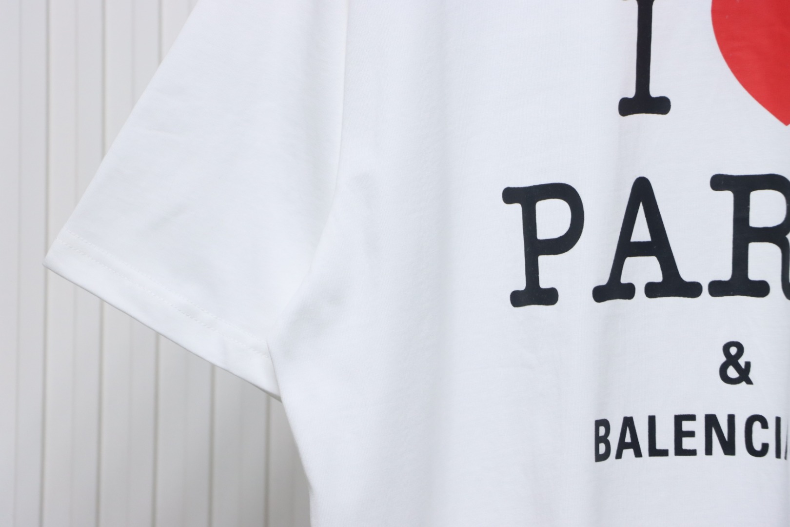 Balenciaga 24SS Valentine's Day Heart-Printed T-shirt White