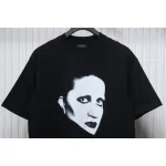 Balenciaga 25ss Mina Portrait Album Printed T-shirt Black