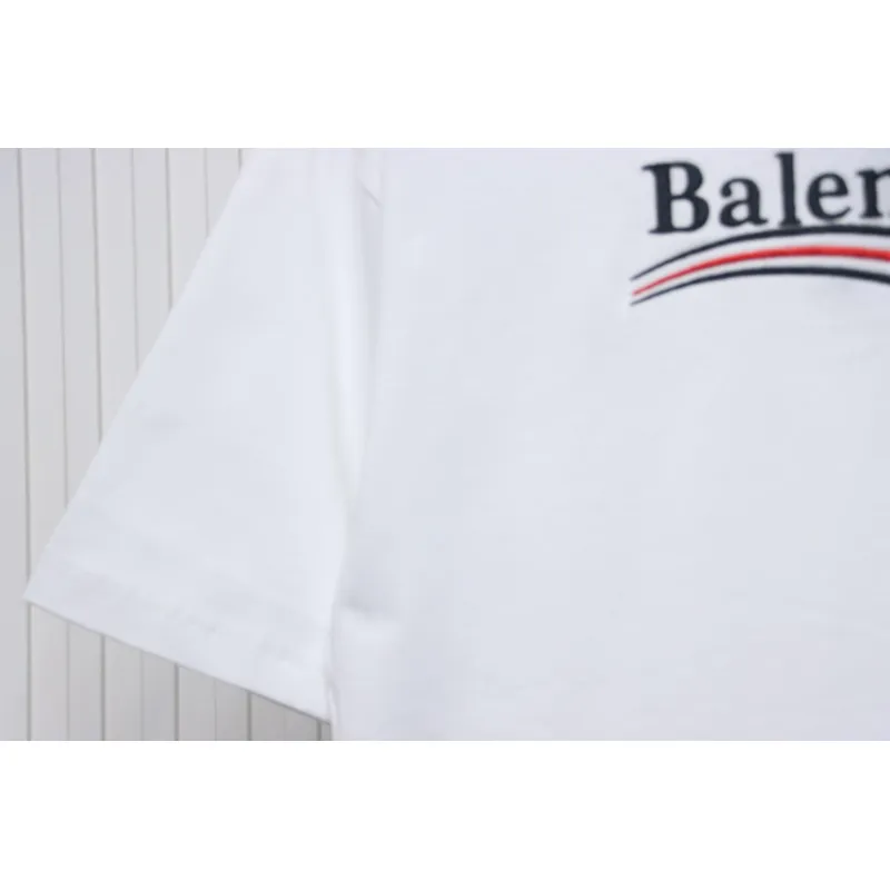 Balenciaga Coke Embroidered Short Sleeves White CKP120