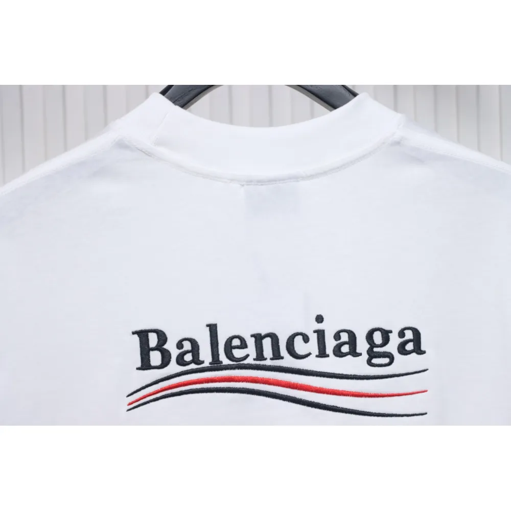 Balenciaga Coke Embroidered Short Sleeves White CKP120