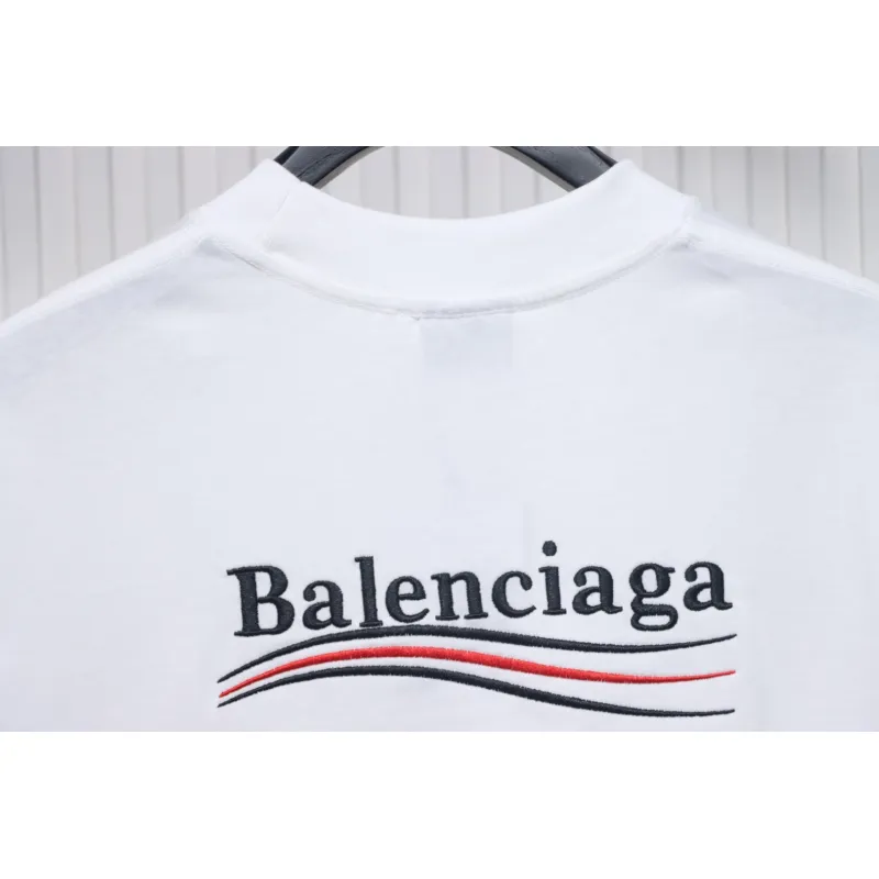 Balenciaga Coke Embroidered Short Sleeves White CKP120