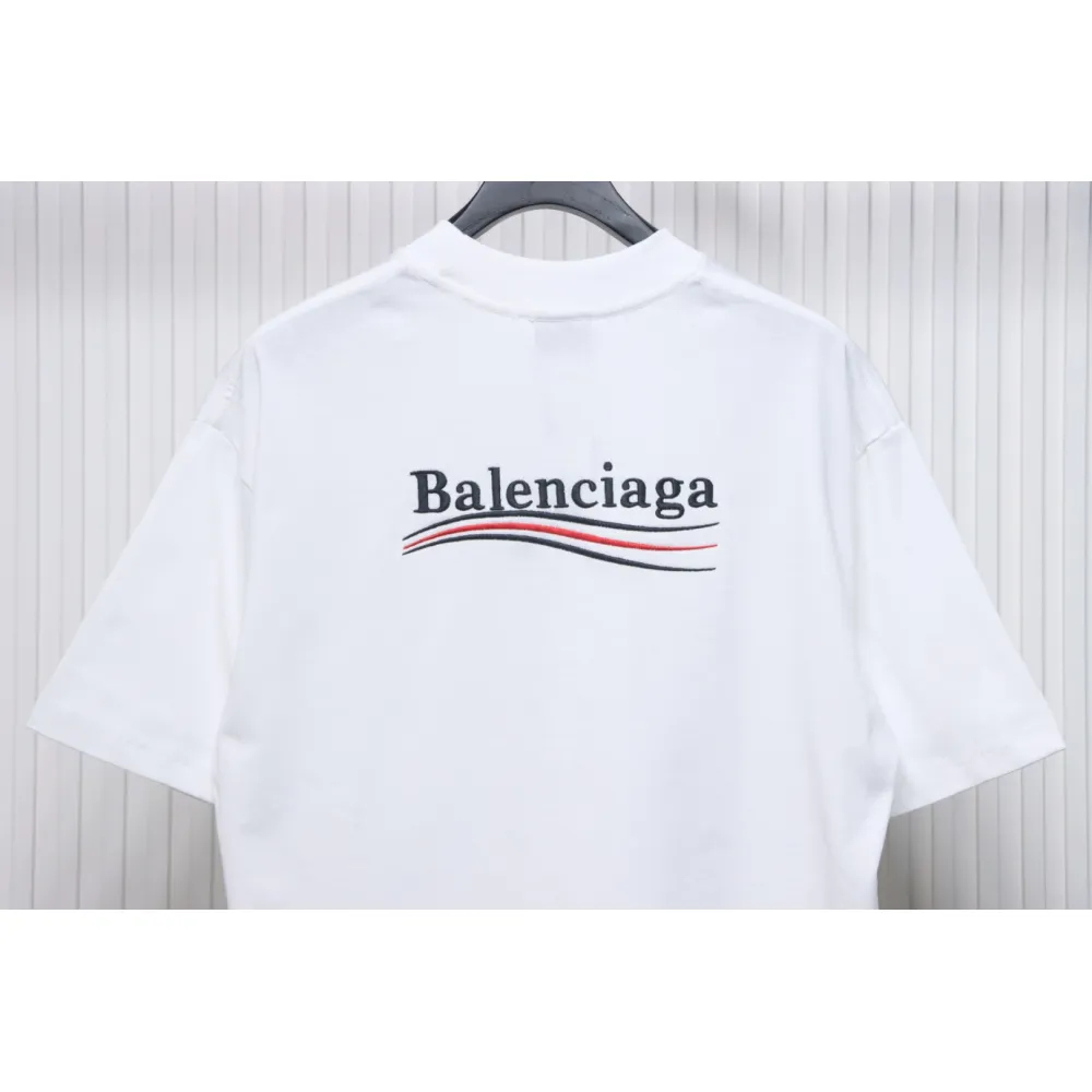 Balenciaga Coke Embroidered Short Sleeves White CKP120