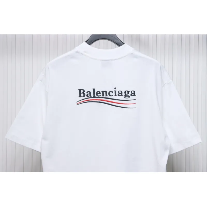 Balenciaga Coke Embroidered Short Sleeves White CKP120