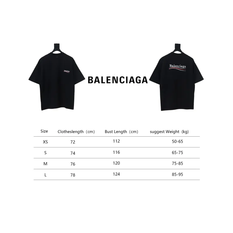 Balenciaga Coke Embroidered Short Sleeves Black CKP120