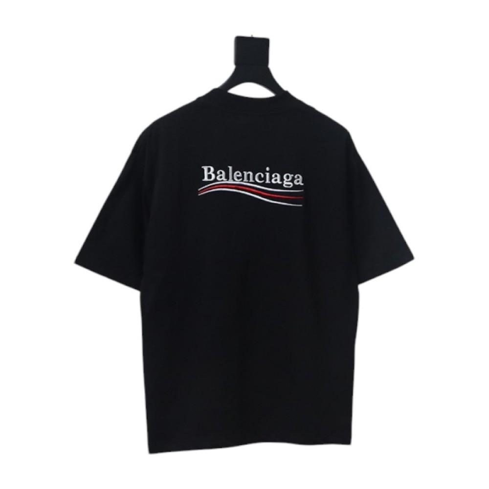 Balenciaga Coke Embroidered Short Sleeves Black CKP120