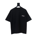Balenciaga Coke Embroidered Short Sleeves Black CKP120