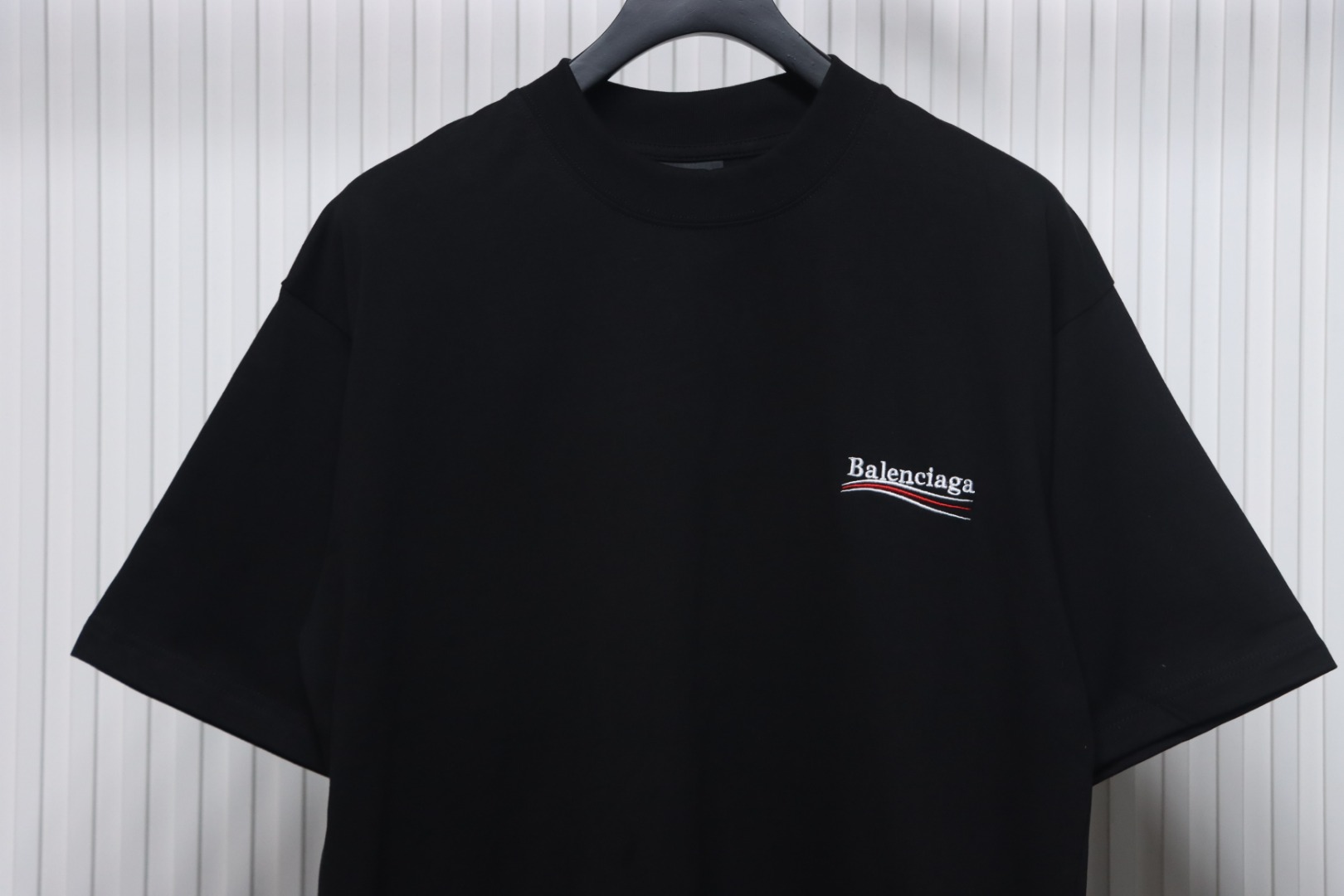 Balenciaga Coke Embroidered Short Sleeves Black CKP120