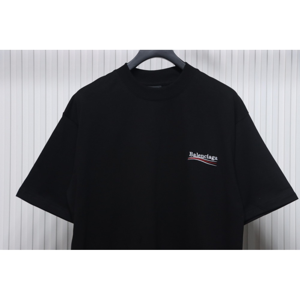Balenciaga Coke Embroidered Short Sleeves Black CKP120