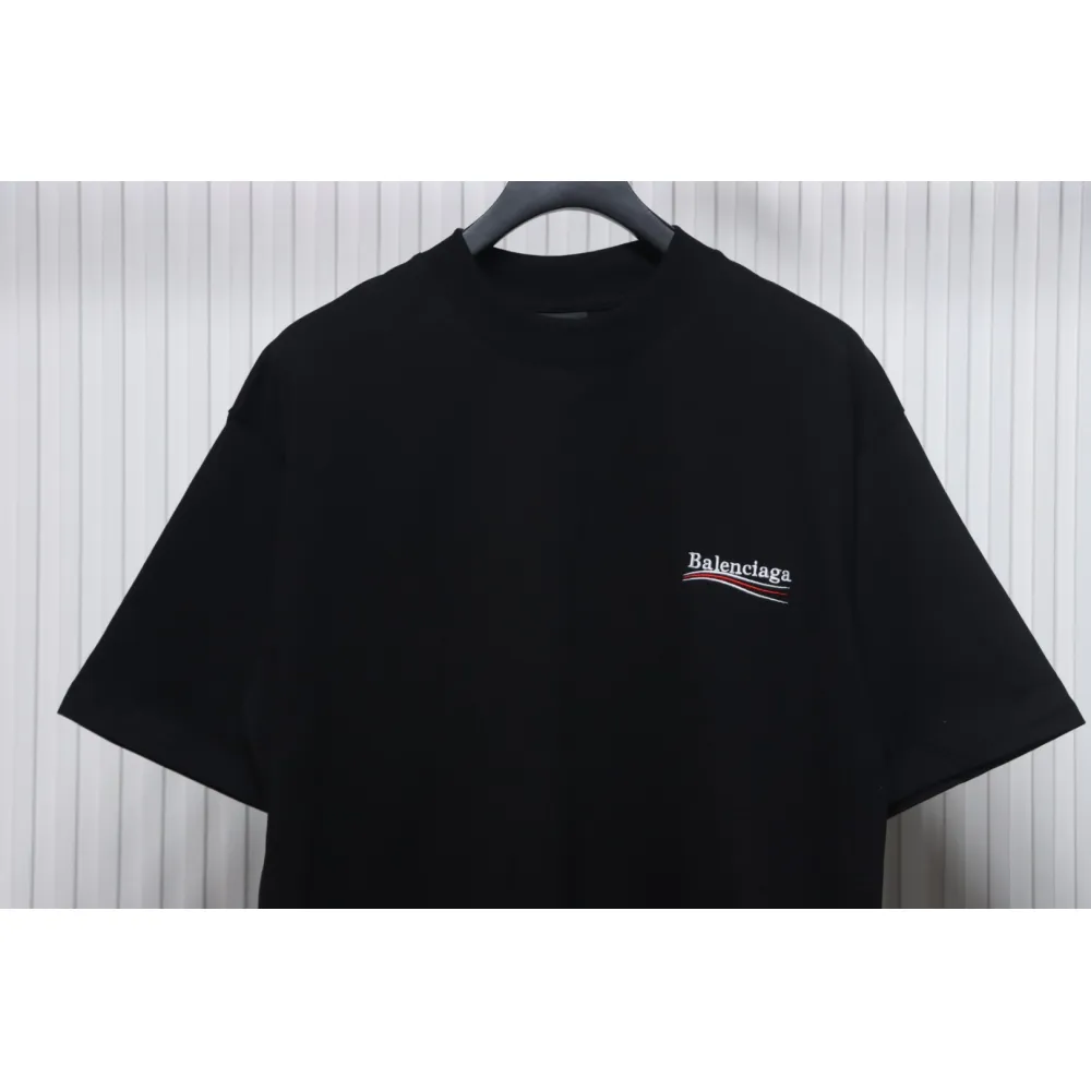 Balenciaga Coke Embroidered Short Sleeves Black CKP120
