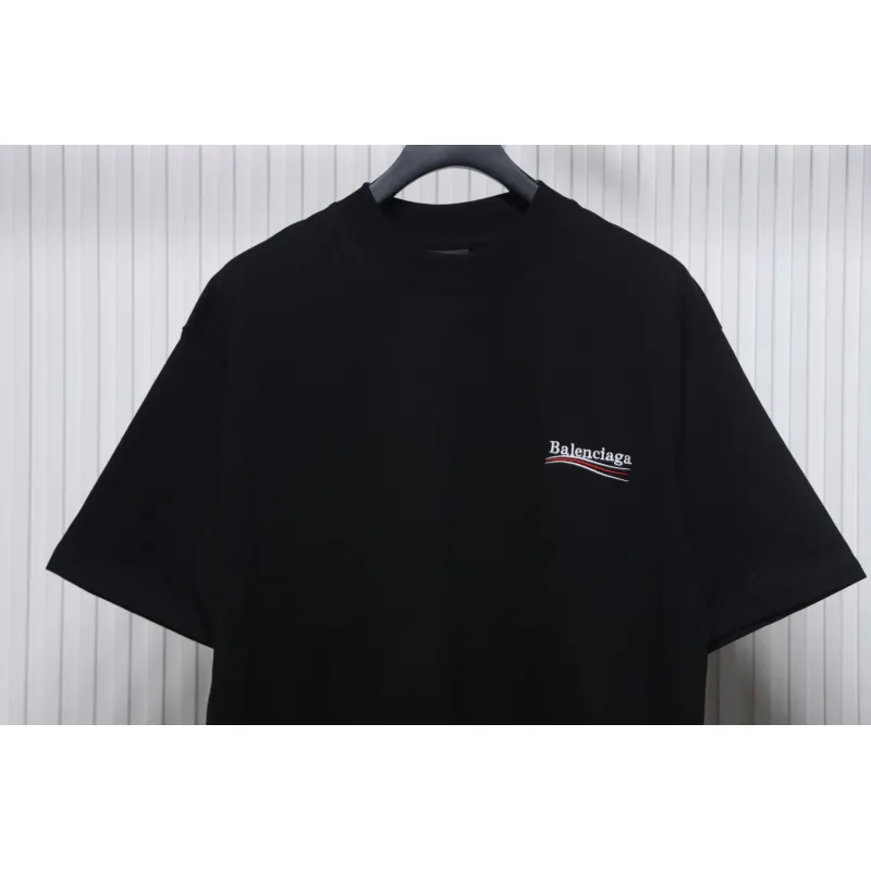 Balenciaga Coke Embroidered Short Sleeves Black CKP120