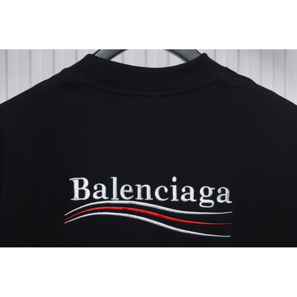 Balenciaga Coke Embroidered Short Sleeves Black CKP120
