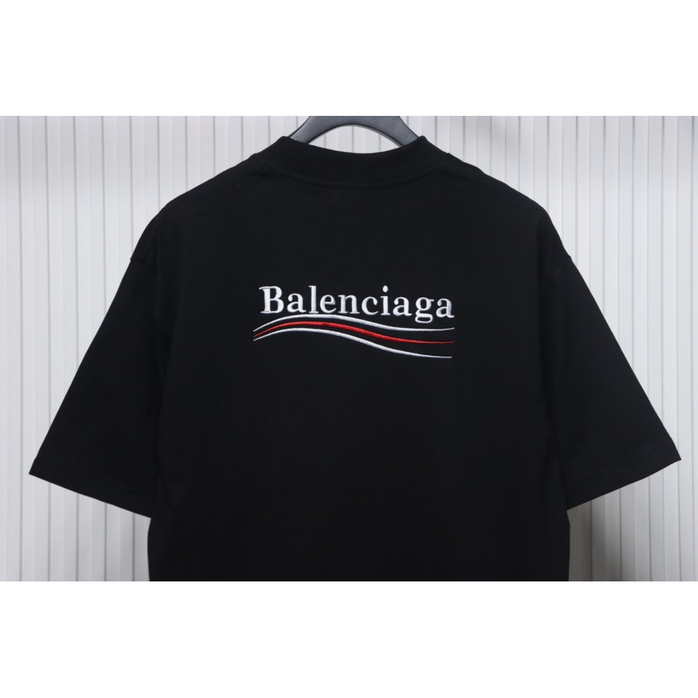 Balenciaga Coke Embroidered Short Sleeves Black CKP120