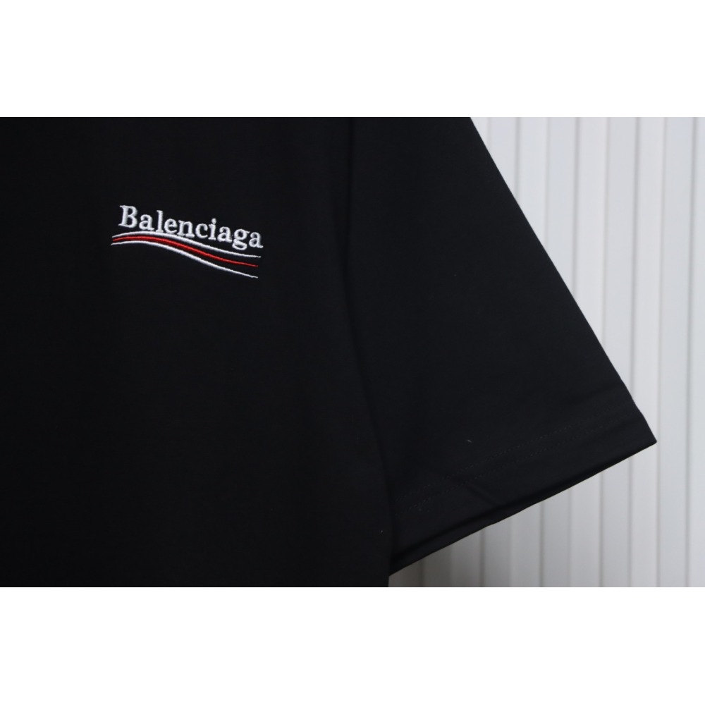 Balenciaga Coke Embroidered Short Sleeves Black CKP120