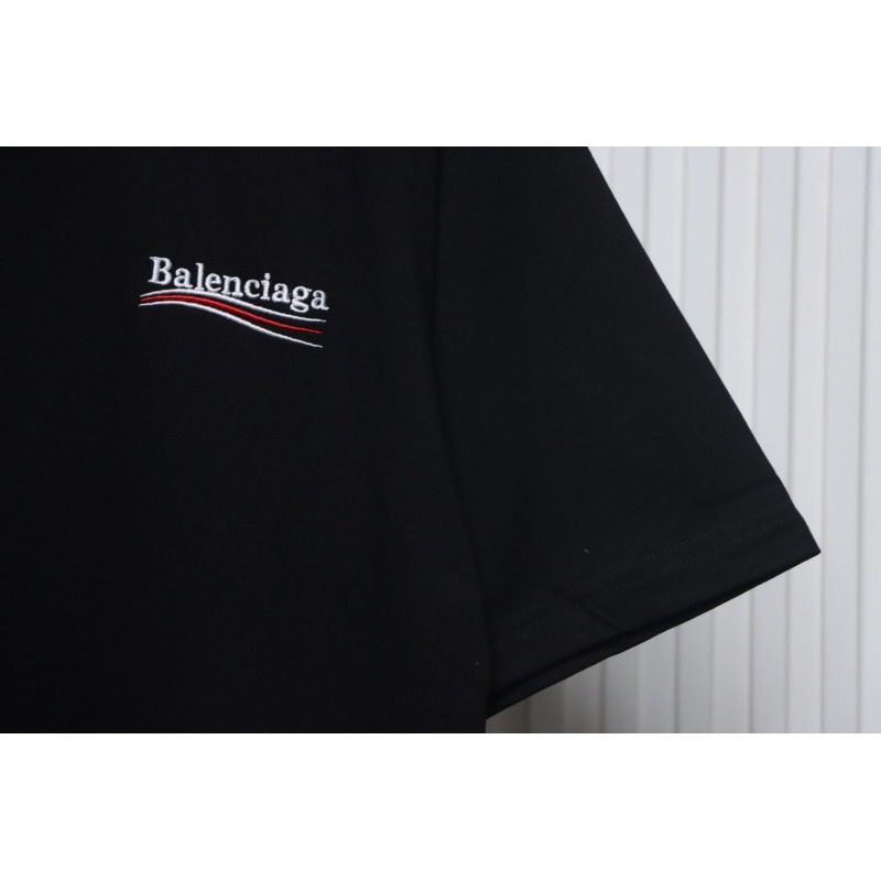Balenciaga Coke Embroidered Short Sleeves Black CKP120