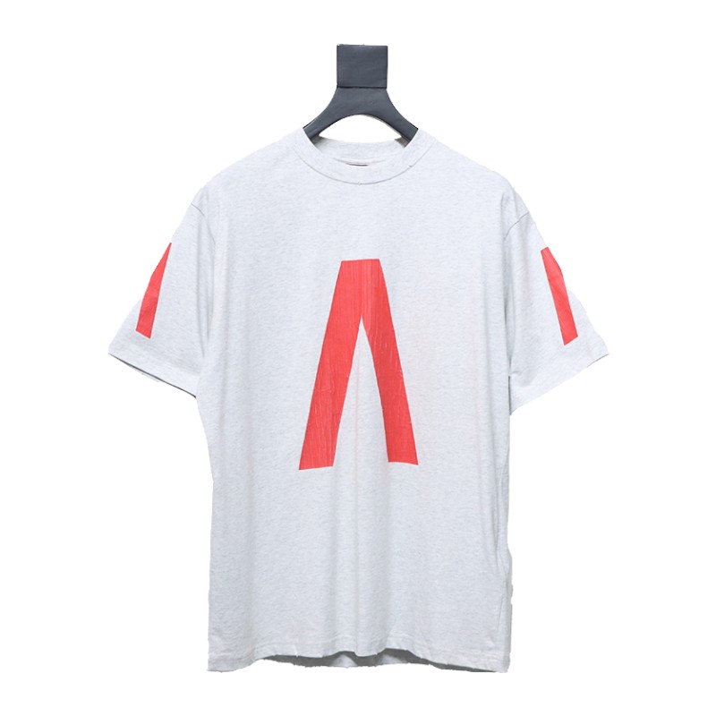 Balenciaga Music Capsule Series Cracked Arrow Print Short Sleeve White