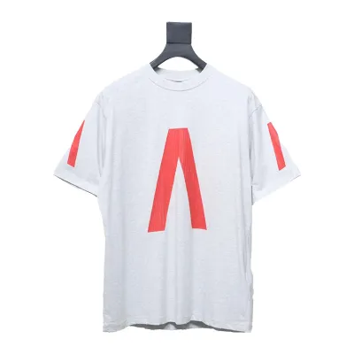 Balenciaga Music Capsule Series Cracked Arrow Print Short Sleeve White 01