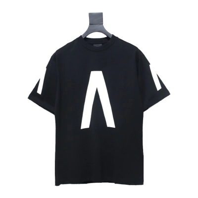 Balenciaga Music Capsule Series Cracked Arrow Print Short Sleeve Black 01