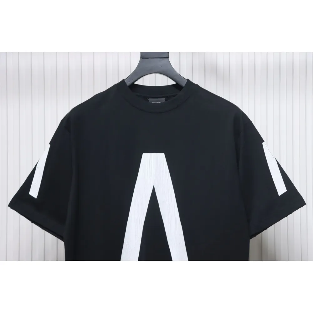 Balenciaga Music Capsule Series Cracked Arrow Print Short Sleeve Black