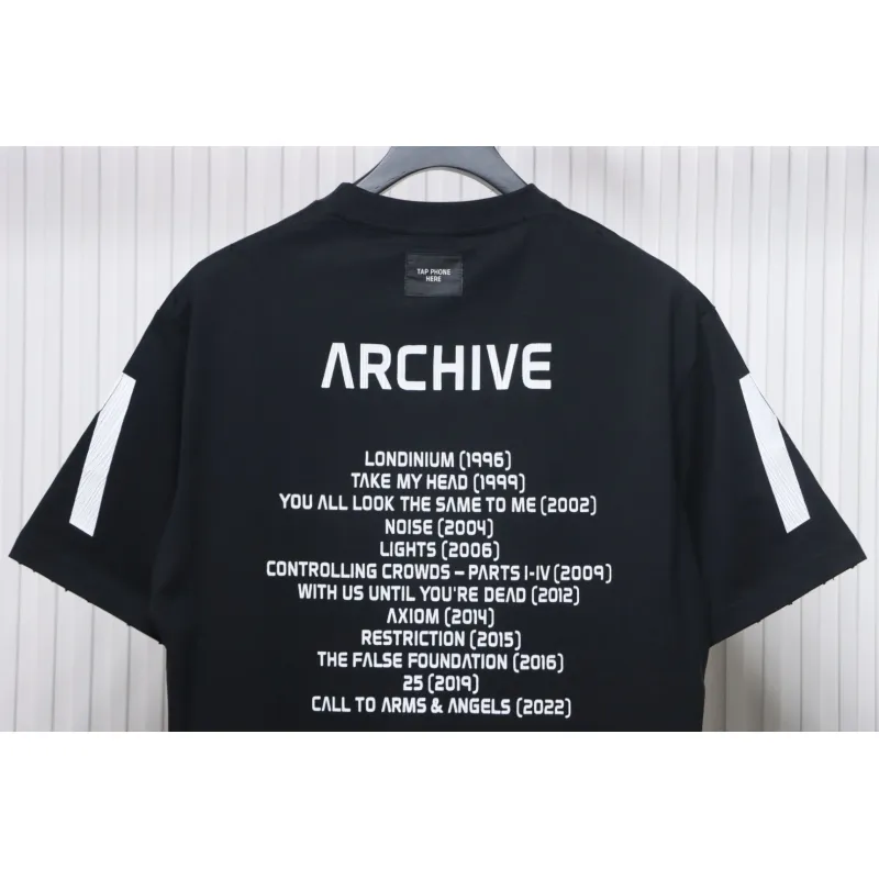 Balenciaga Music Capsule Series Cracked Arrow Print Short Sleeve Black