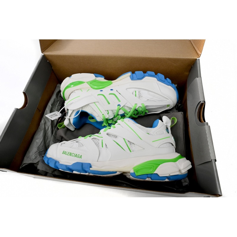 Balenciaga Tess S.Green, White, and Blue 542436 W2BC3 0285