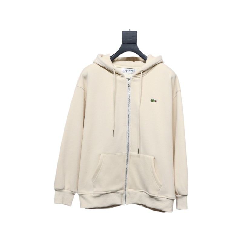 Lacoste crocodile embroidered jacket Cream