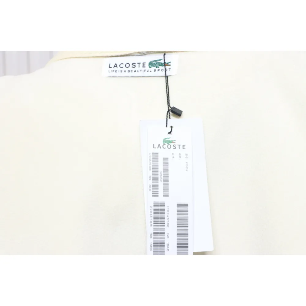 Lacoste crocodile embroidered jacket Cream