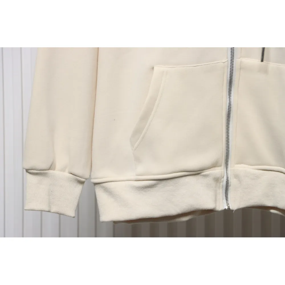 Lacoste crocodile embroidered jacket Cream