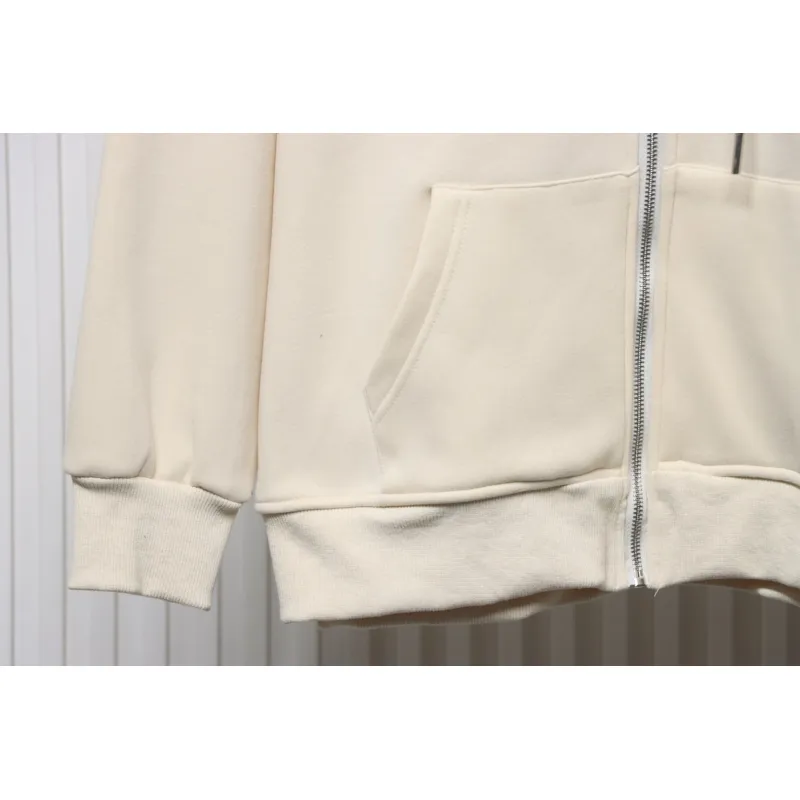 Lacoste crocodile embroidered jacket Cream