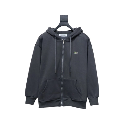 Lacoste crocodile embroidered jacket Dark Grey 01