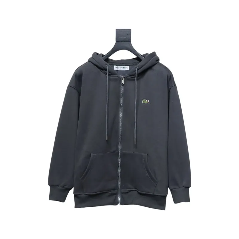 Lacoste crocodile embroidered jacket Dark Grey