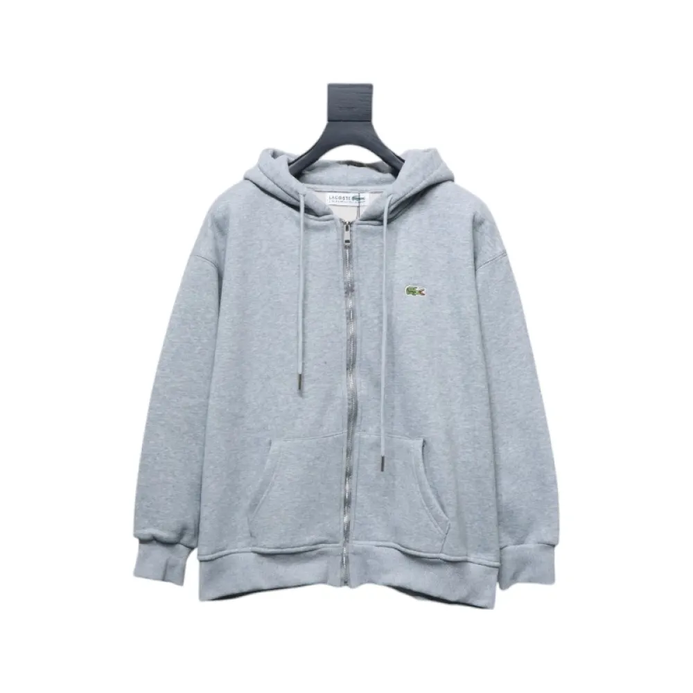 Lacoste crocodile embroidered jacket Grey