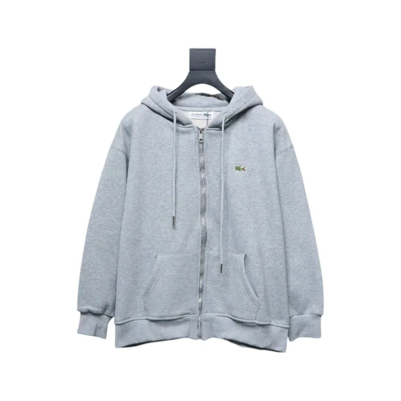 Lacoste crocodile embroidered jacket Grey