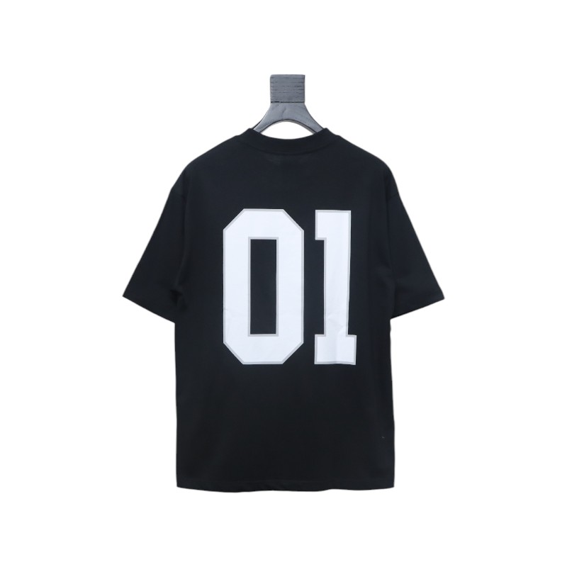 Balenciaga 25ss Basketball Embroidery 01 Print T-shirt Black