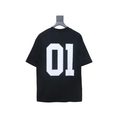 Balenciaga 25ss Basketball Embroidery 01 Print T-shirt Black 02