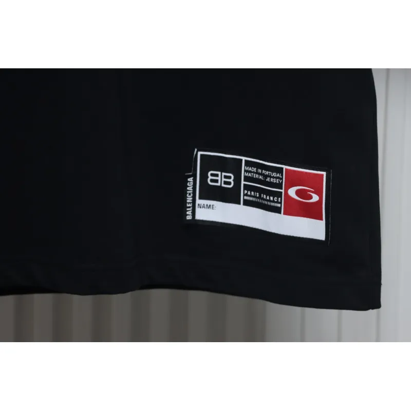 Balenciaga 25ss Basketball Embroidery 01 Print T-shirt Black