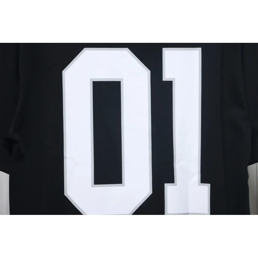 Balenciaga 25ss Basketball Embroidery 01 Print T-shirt Black