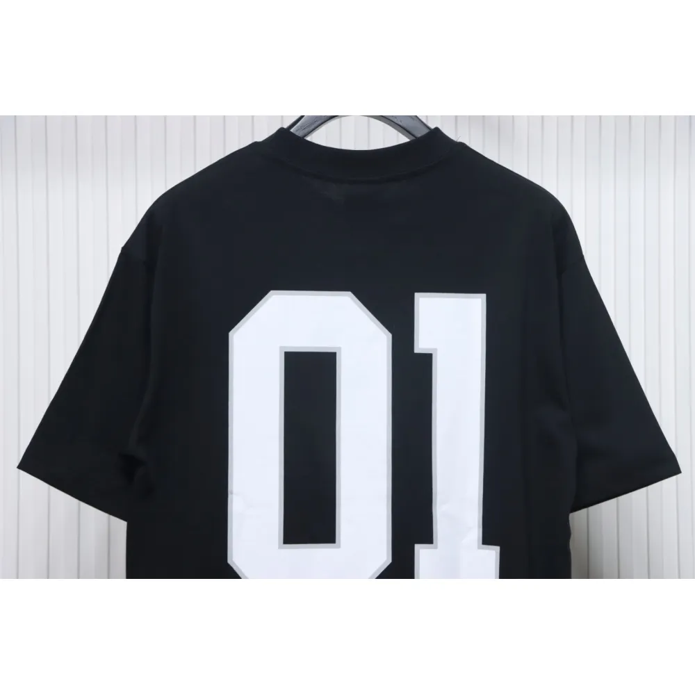 Balenciaga 25ss Basketball Embroidery 01 Print T-shirt Black
