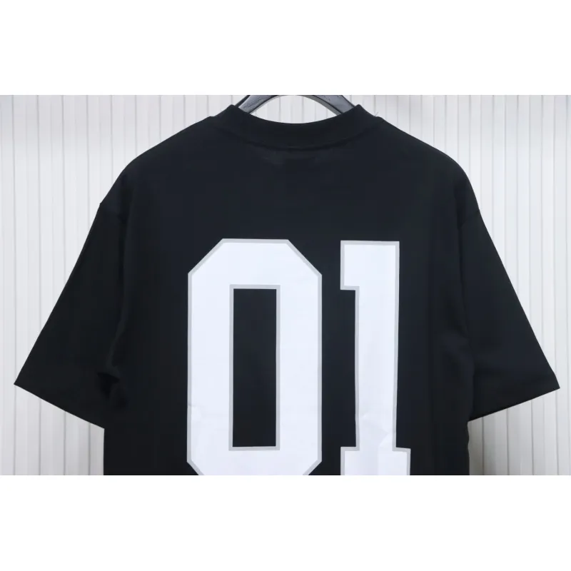 Balenciaga 25ss Basketball Embroidery 01 Print T-shirt Black