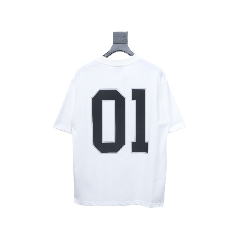 Balenciaga 25ss Basketball Embroidery 01 Print T-shirt White