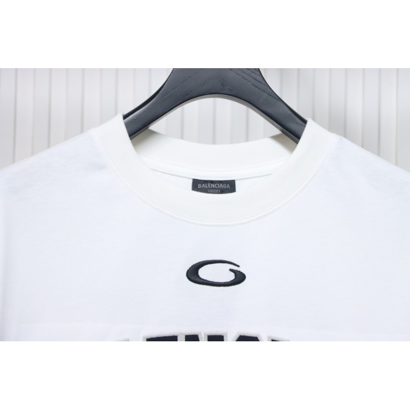 Balenciaga 25ss Basketball Embroidery 01 Print T-shirt White