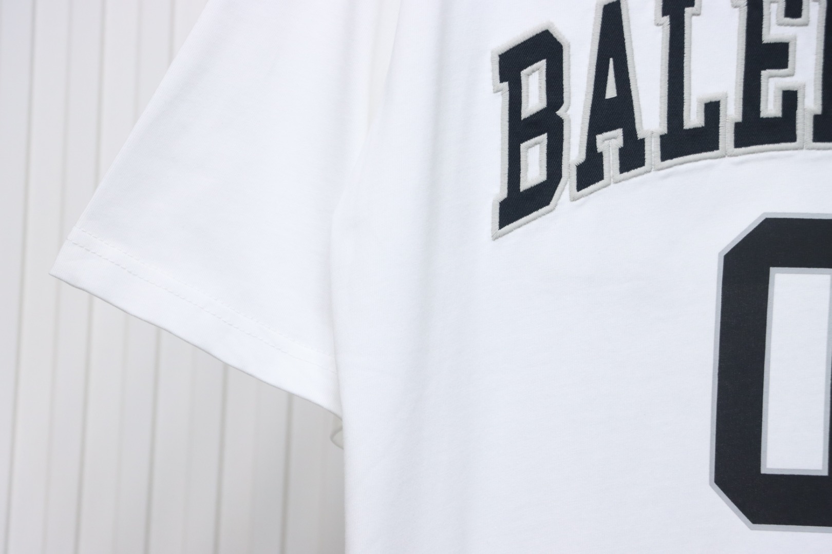 Balenciaga 25ss Basketball Embroidery 01 Print T-shirt White